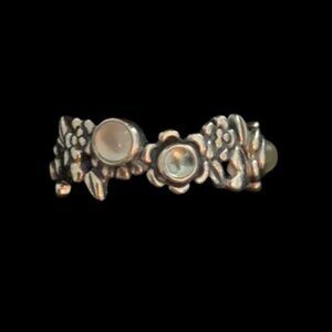 RETIRED Authentic Pandora Nature's Serenity Moonstone Ring - LNC